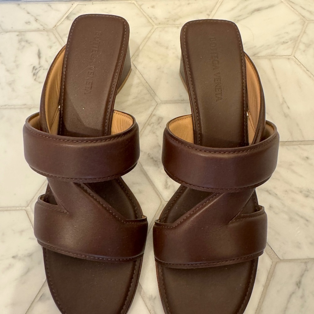Bottega Veneta Brown Leather Sandal